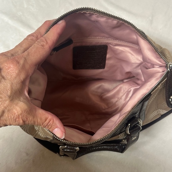 Coach Ashley Elegant Brown and Tan Satchel/ Crossbody - Picture 15 of 15